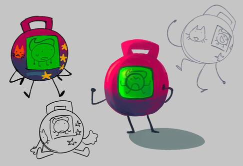 Friend from school who also liked OSC stuff liked to draw my OC's. it was a mutual thing!